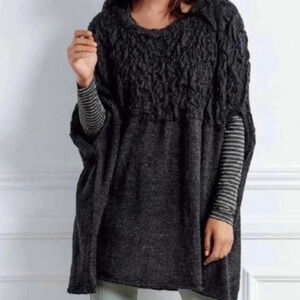CAbi Waverly Poncho Wool Mohair Oversized Sweater Style 3124 Sz Small